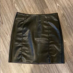 Faux Leather Skirt